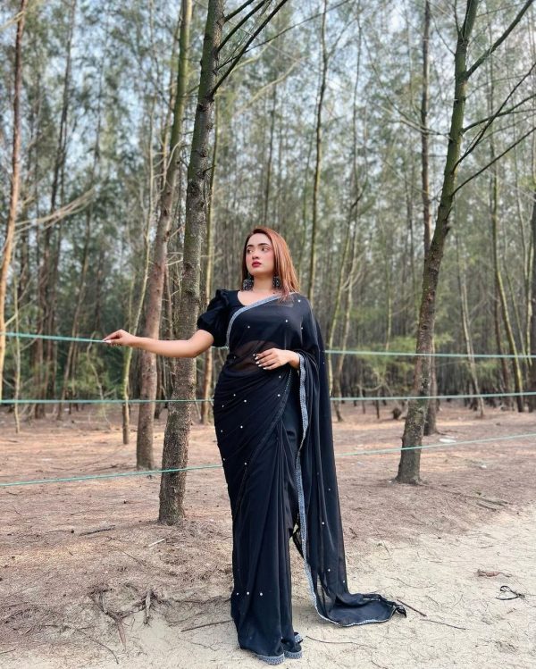 Main materials georgate stone saree - Image 3