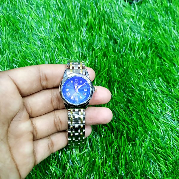 OLEVS Watch for Women Branded Stainless steel Elegant Luminous Ladies Watches 9931 Silver Royal Blue - Image 4