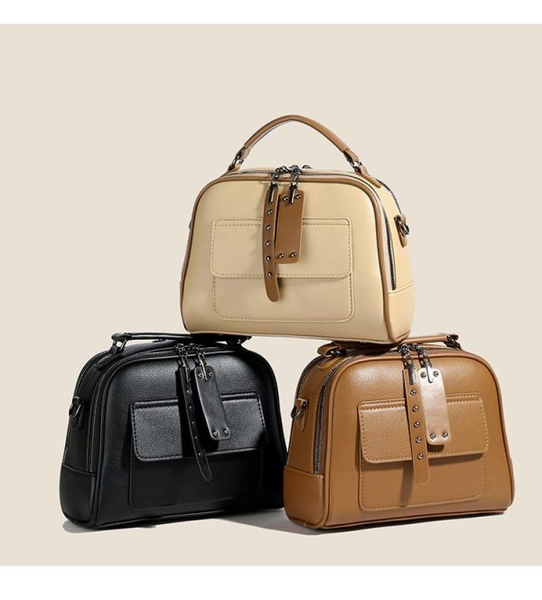 High end ladies' handbag multi-layer large capacity commuting bag(Coffee) - Image 3