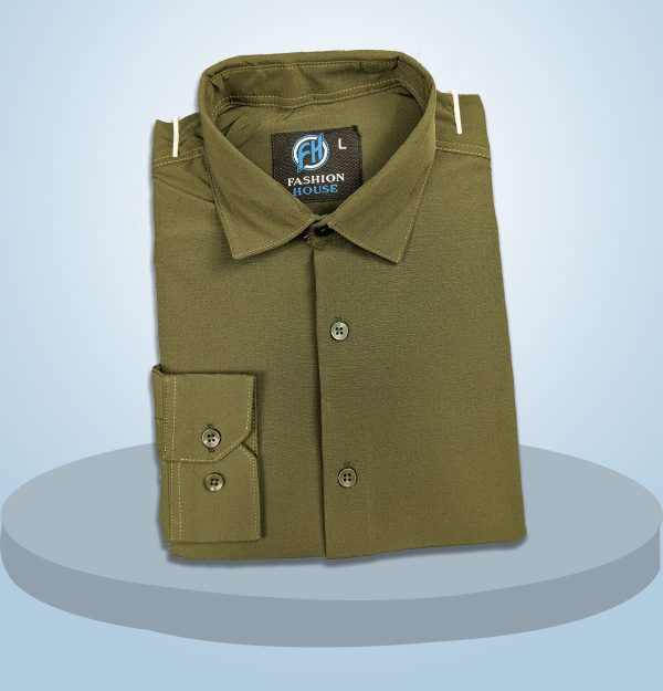 Premium China Micro Stig Shirt (Formal / Casual) (Olive)